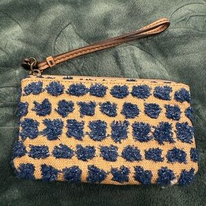 Loft Blue and Tan Women's Clutch